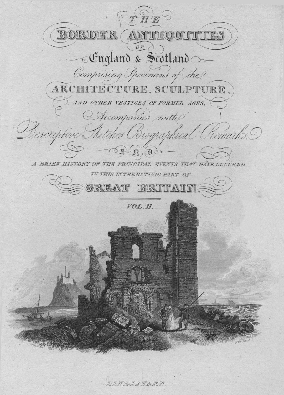 Frontispice - Lindisfarn, 1814 af John Greig