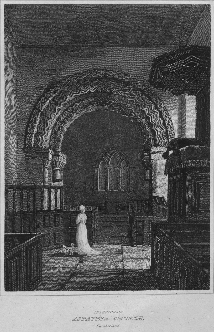 Interiør af Aspatria Church, Cumberland, 1814 af John Greig