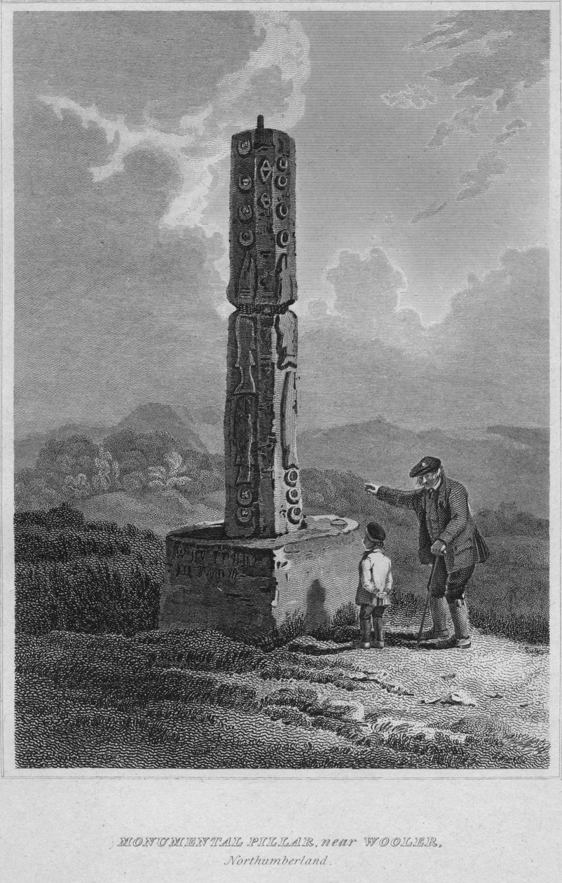 Monumental Pillar, nær Wooler, Northumberland, 1814 af John Greig