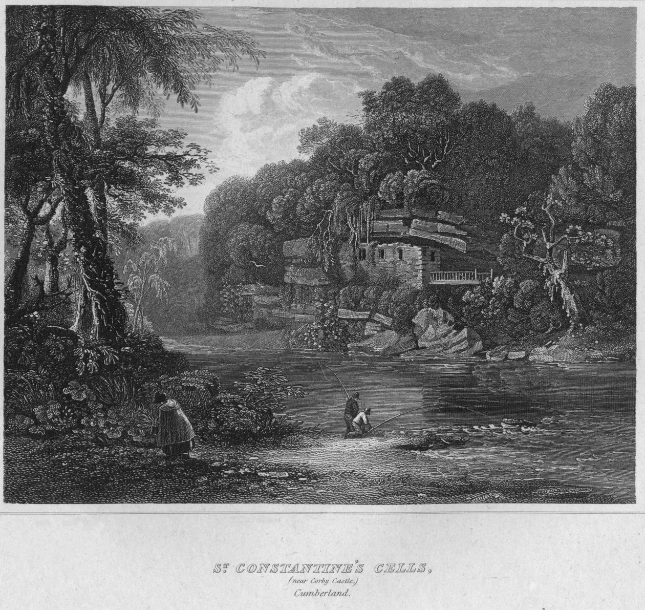 St. Constantines Cells, nær Colby Castle. Cumberland, 1814 af John Greig