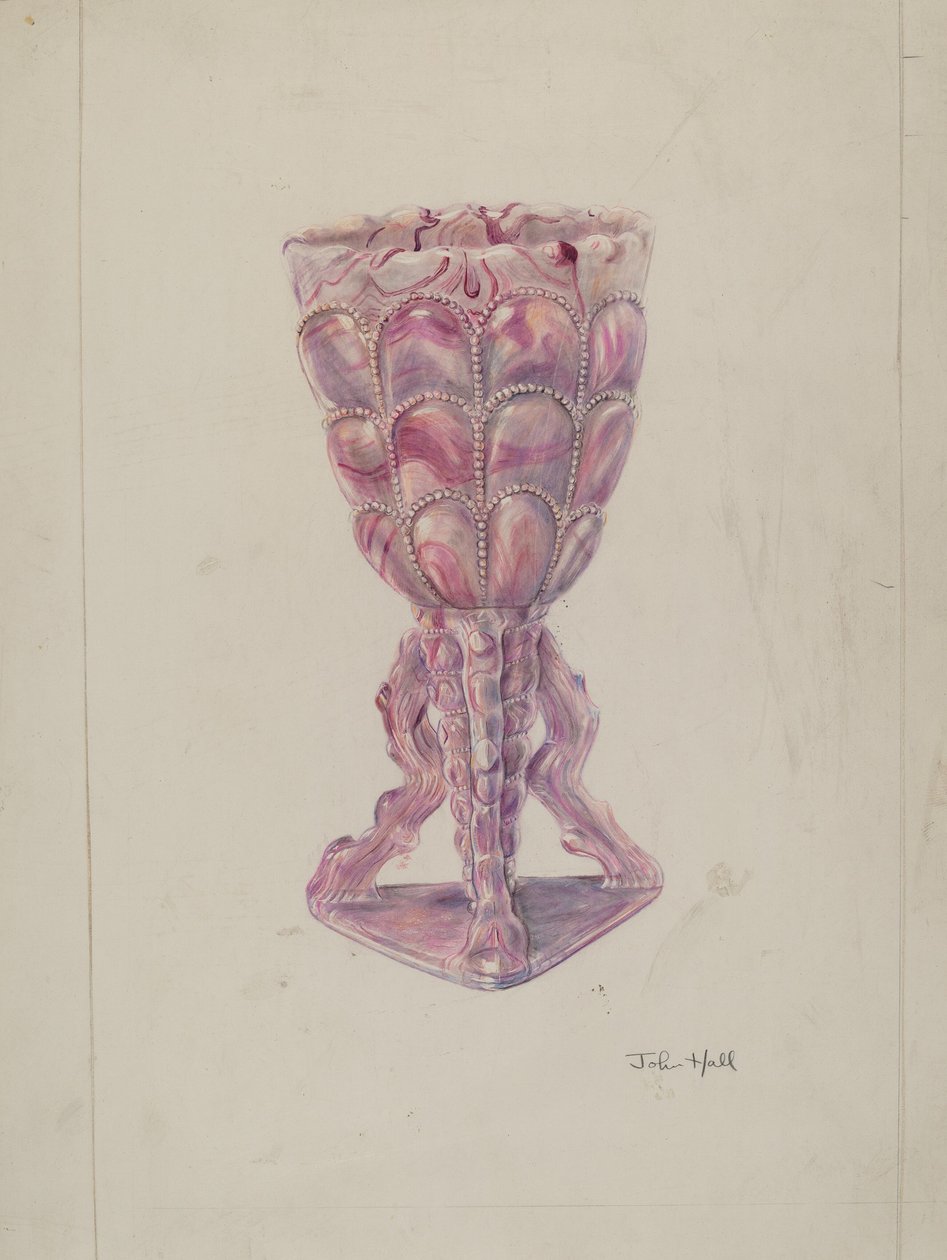 Marmoriseret vase af John Hall