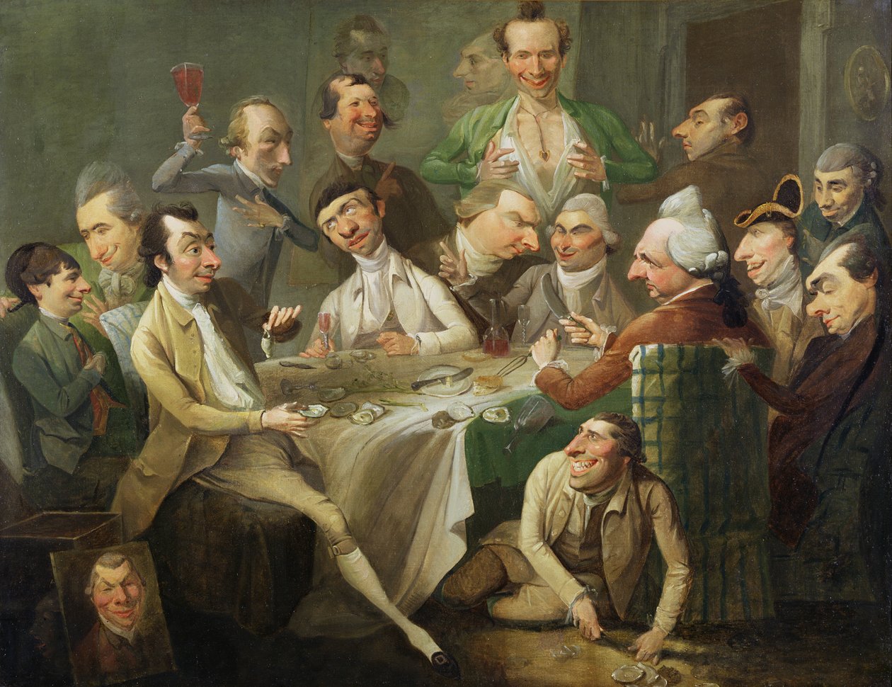 A Caricature Group, ca. 1776 (olie på lærred) af John Hamilton Mortimer