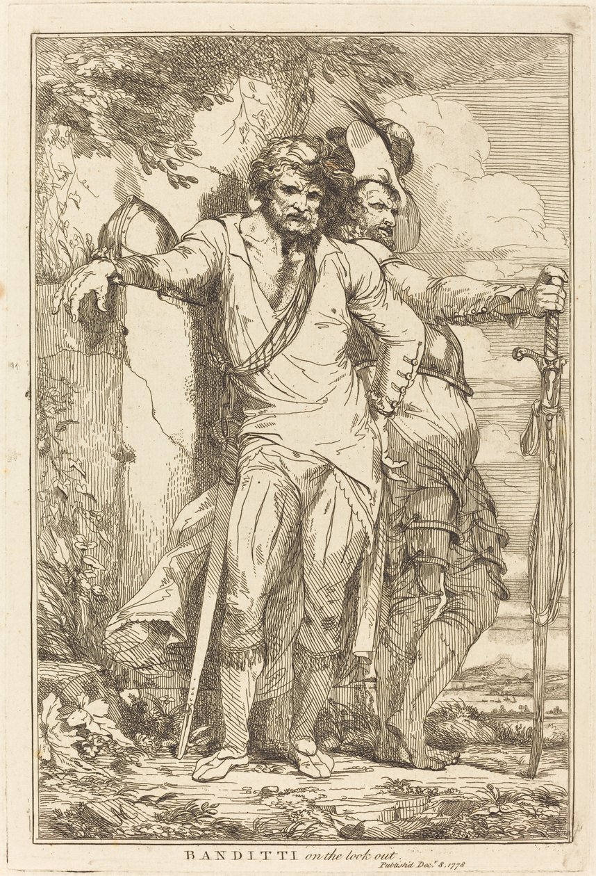 Banditti på udkig af John Hamilton Mortimer