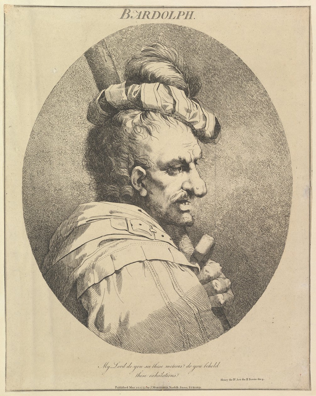 Bardolph Tolv Karakterer fra Shakespeare, 20. maj 1775. af John Hamilton Mortimer