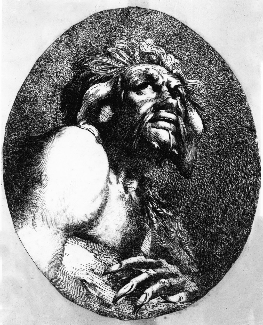 Caliban, fra The Tempest, 1776 af John Hamilton Mortimer