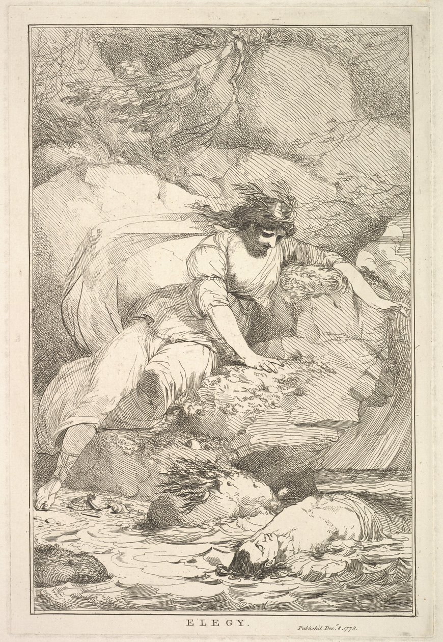 Elegy fra Femten Etchings Dedikeret til Sir Joshua Reynolds, 8. december 1778. af John Hamilton Mortimer