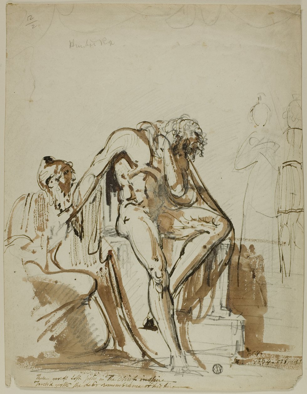 Nøgen mand og andre figurer af John Hamilton Mortimer