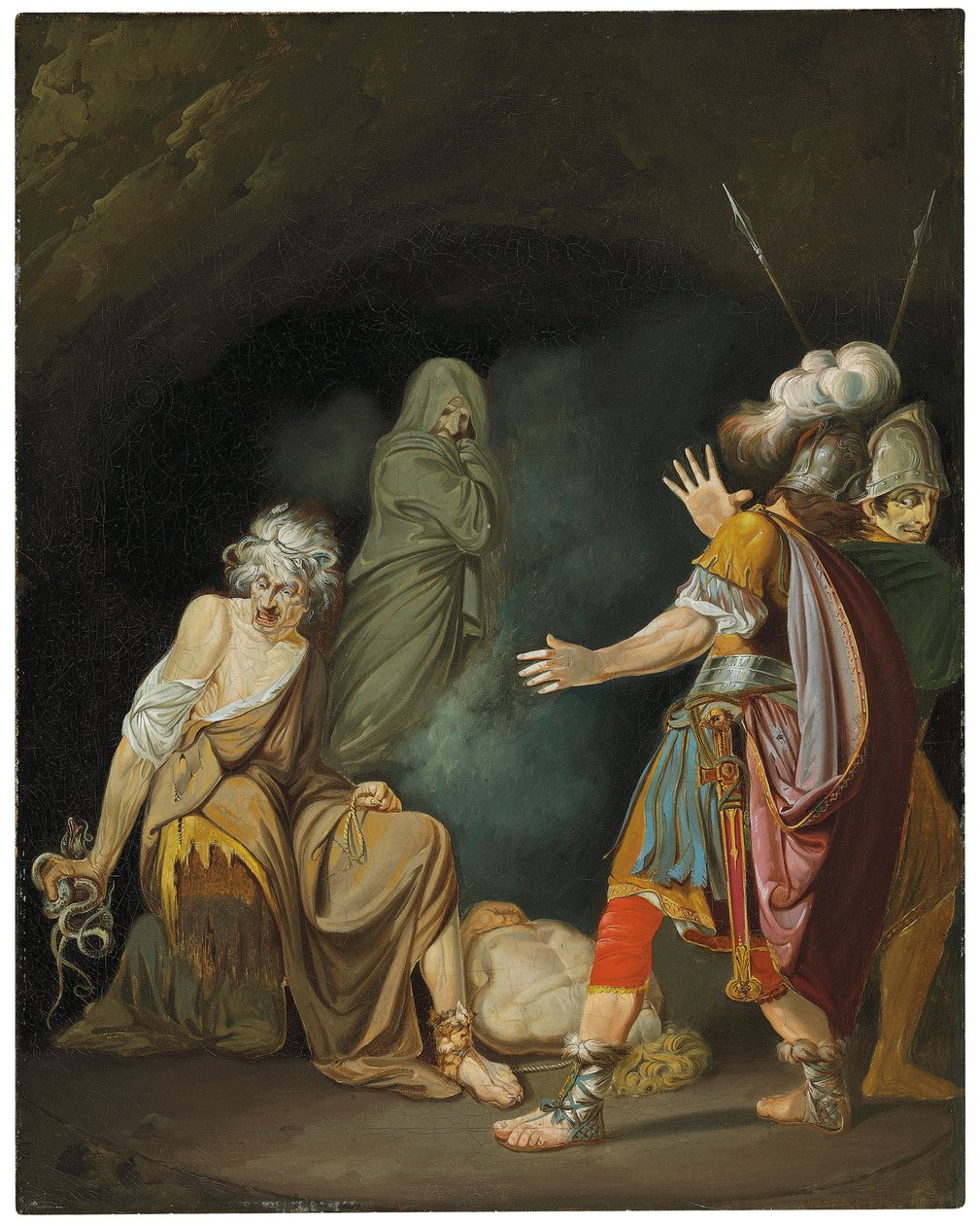 Sextus Pompeius konsulterede Erichthus før slaget ved Pharsalia af John Hamilton Mortimer