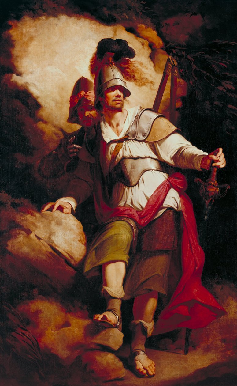 Sir Arthegal, retfærdighedens ridder, med Talus, jernmanden (fra Spensers "The Faerie Queene") af John Hamilton Mortimer
