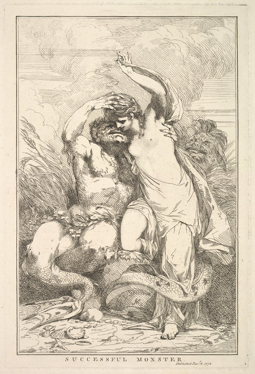 Succesfuldt monster fra femten ætsninger dedikeret til Sir Joshua Reynolds, 8. december 1778. af John Hamilton Mortimer