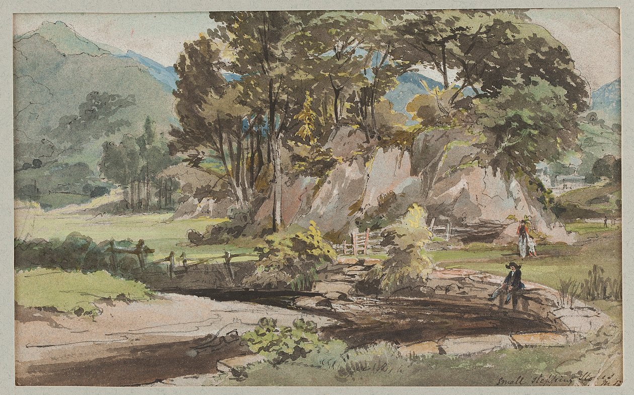 En have i Brathay, 1812 (wc på papir) af John Harden