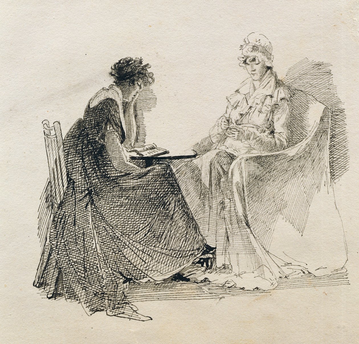 An Evening In (pen og blæk på papir) af John Harden
