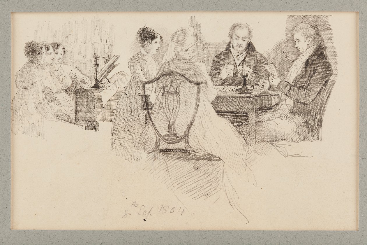 An Evenings Entertainment, 1804 (pen og blæk på papir) af John Harden