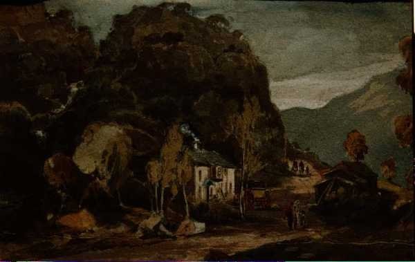 Borrowdale (akvarel på papir) af John Harden