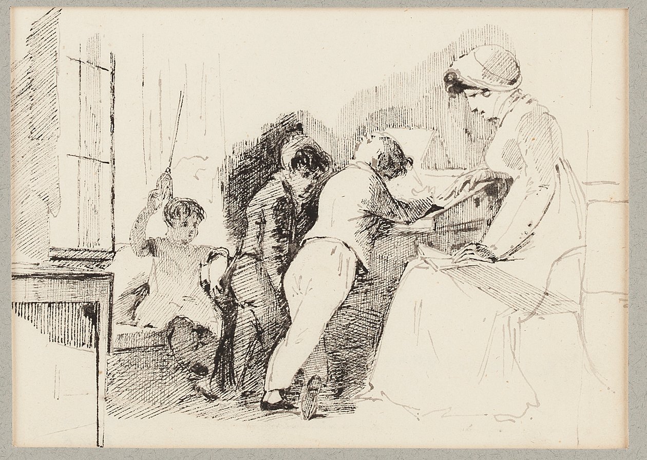 Jessy, Robert, Joseph og Sophie, 1818 af John Harden