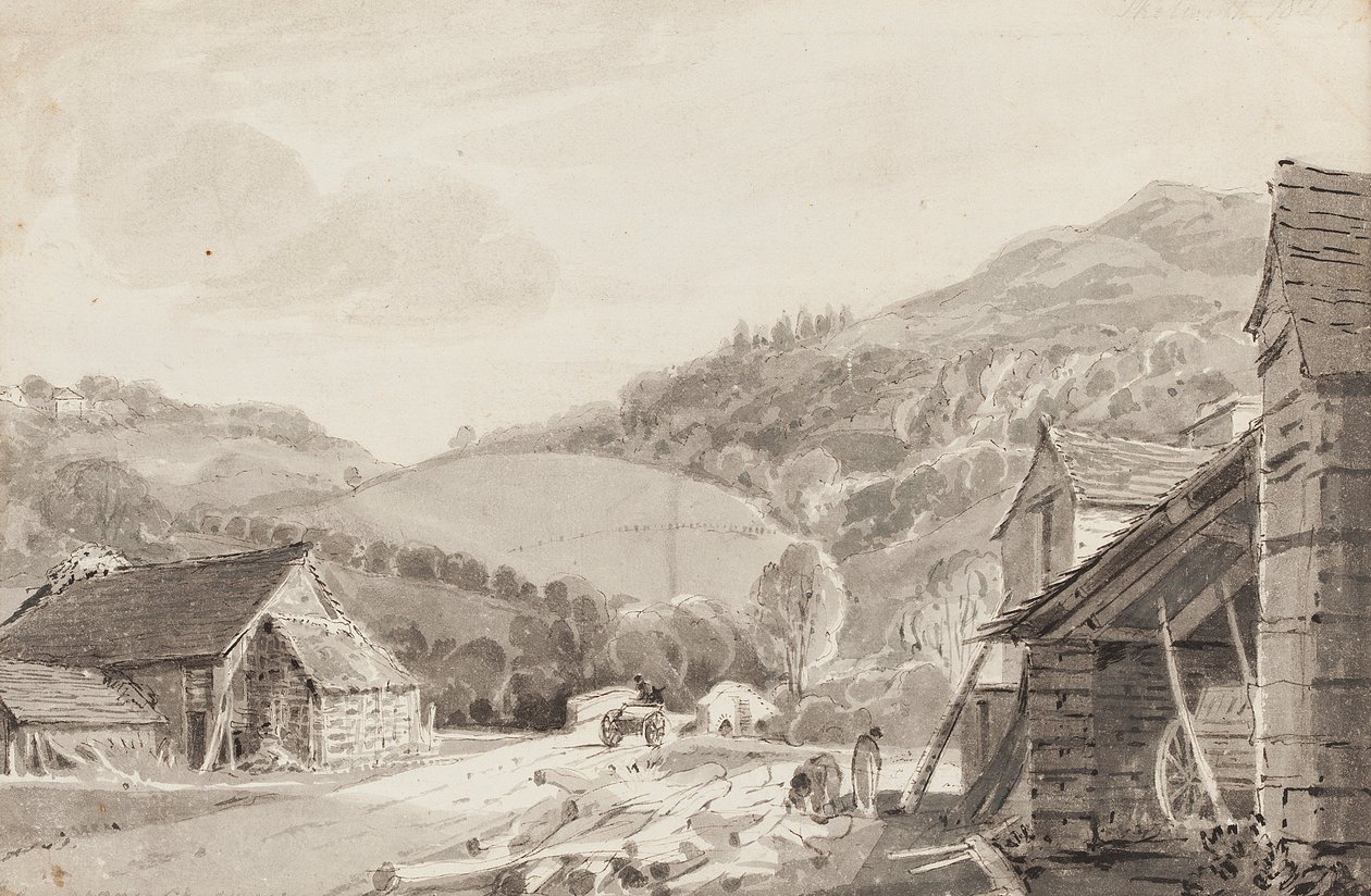 Skelwith, 1821 (wc på papir) af John Harden