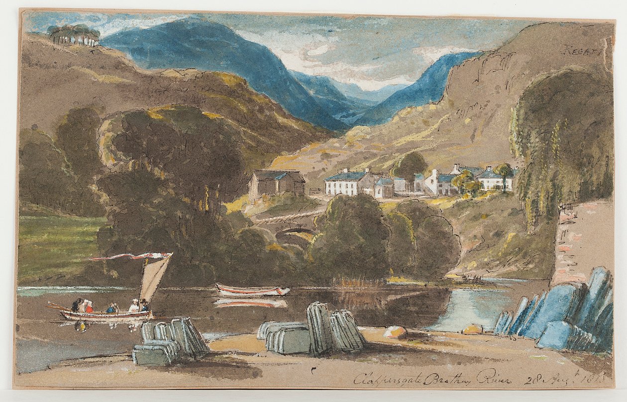 Skiferkaj ved Clappersgate, 1817 (wc på papir) af John Harden