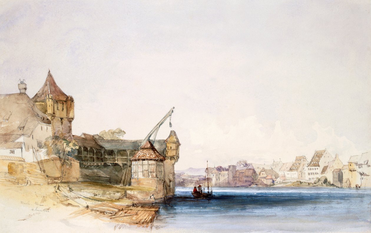 Udsigt i Basel, 1842. af John Harper