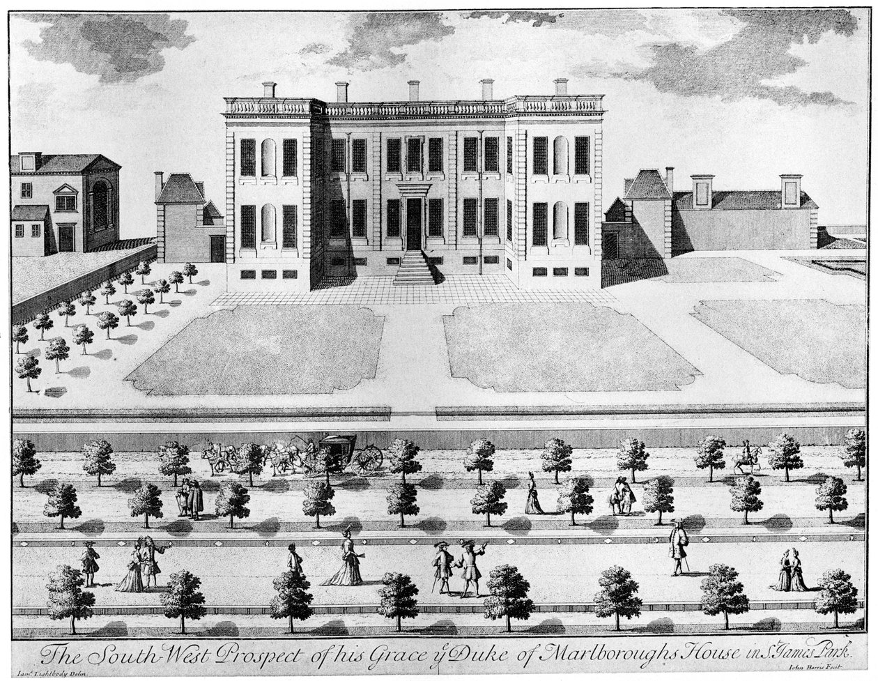 Marlborough House fra sydvest, 1600-tallet, 1908. af John Harris