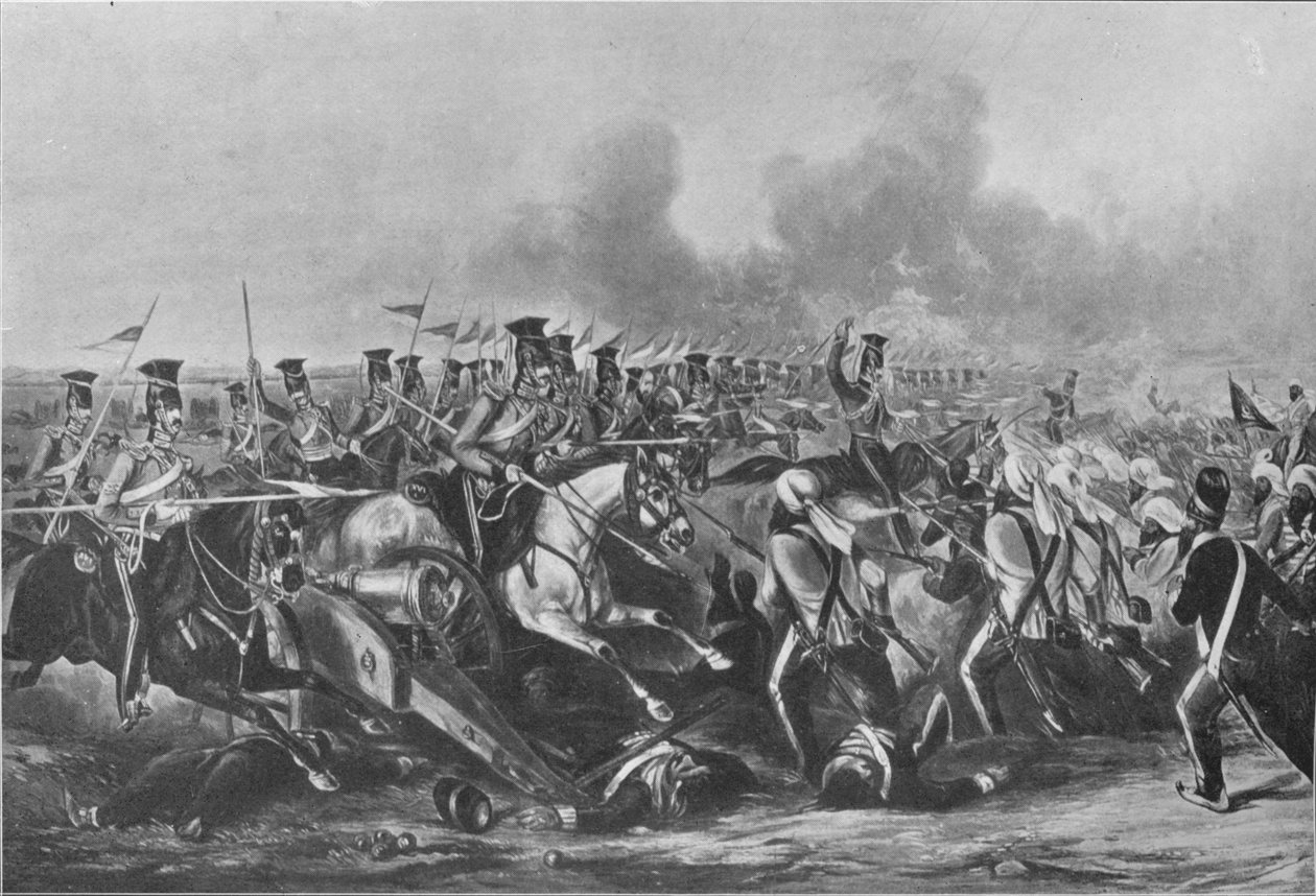 Anklagen for den 16. Queens Own Lancer i slaget ved Aliwal, 28. januar 1846, 1847 1909 af John Harris Junior
