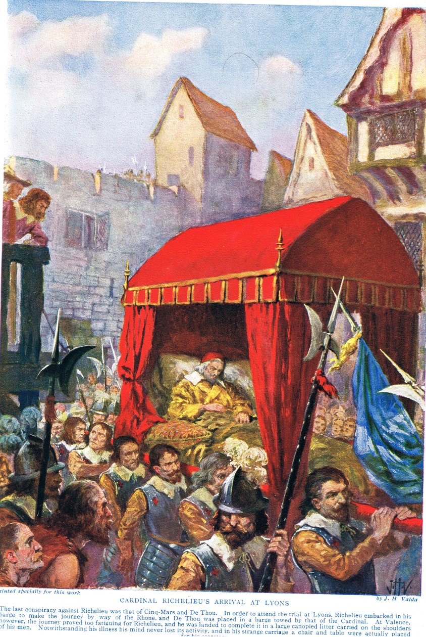 Kardinal Richelieus ankomst til Lyons, illustration fra 