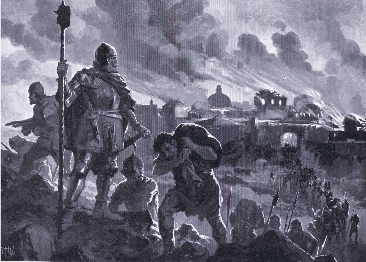 Ivan den Sorte sætter ild til Zhabliak 1484, fra Hutchinson