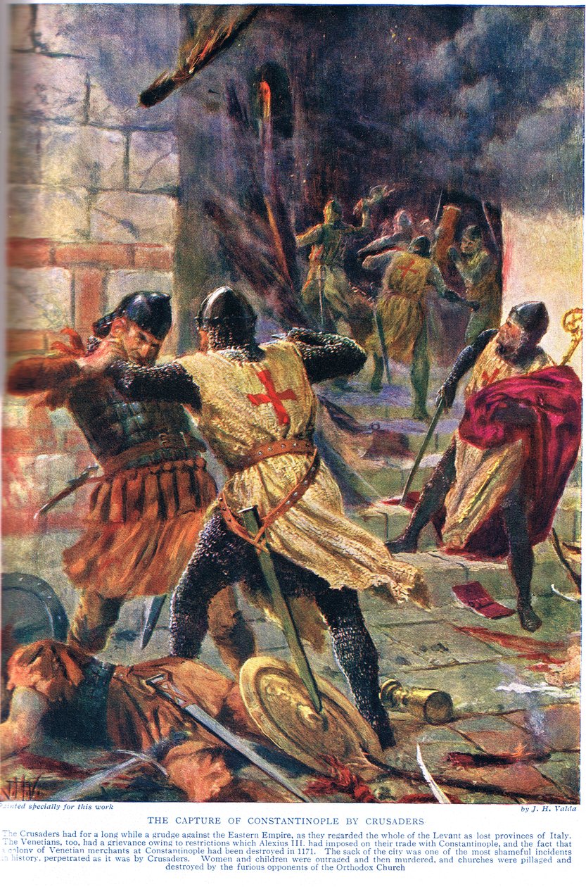 Korsfarernes erobring af Konstantinopel af John Harris Valda