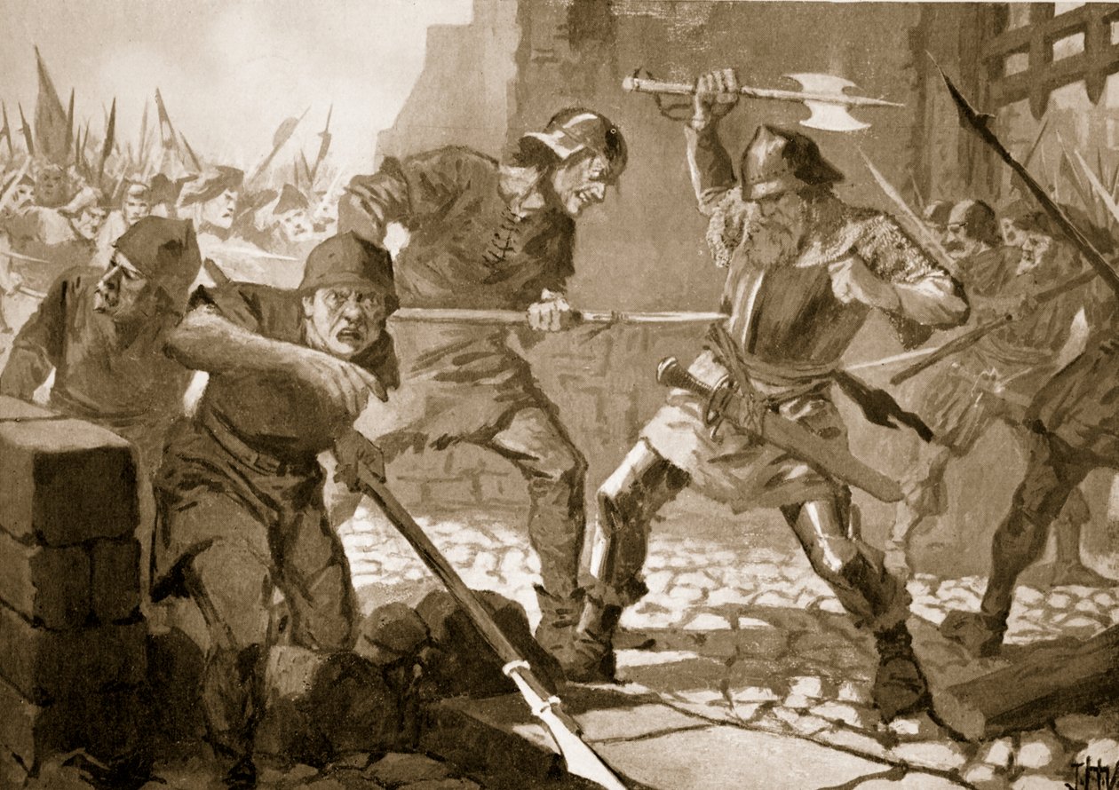 Stussi, borgmester i Zürich, døde i kamp, 1443 af John Harris Valda