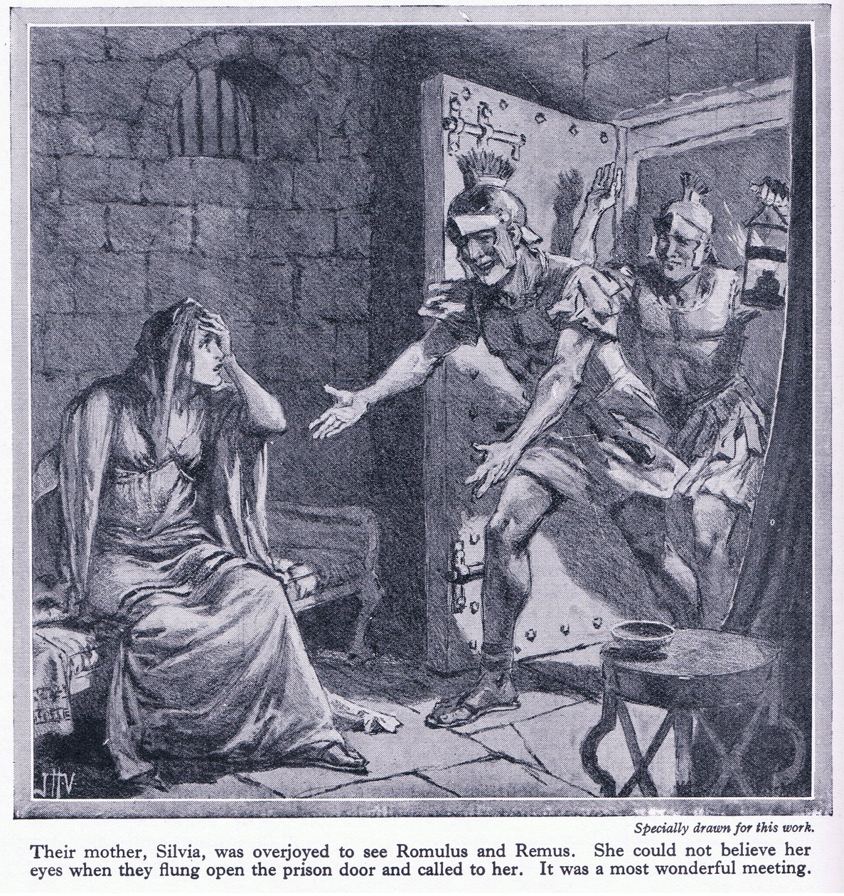 Deres mor Silvia var meget glad for at se Romulus og Remus, ca. 1950 af John Harris Valda
