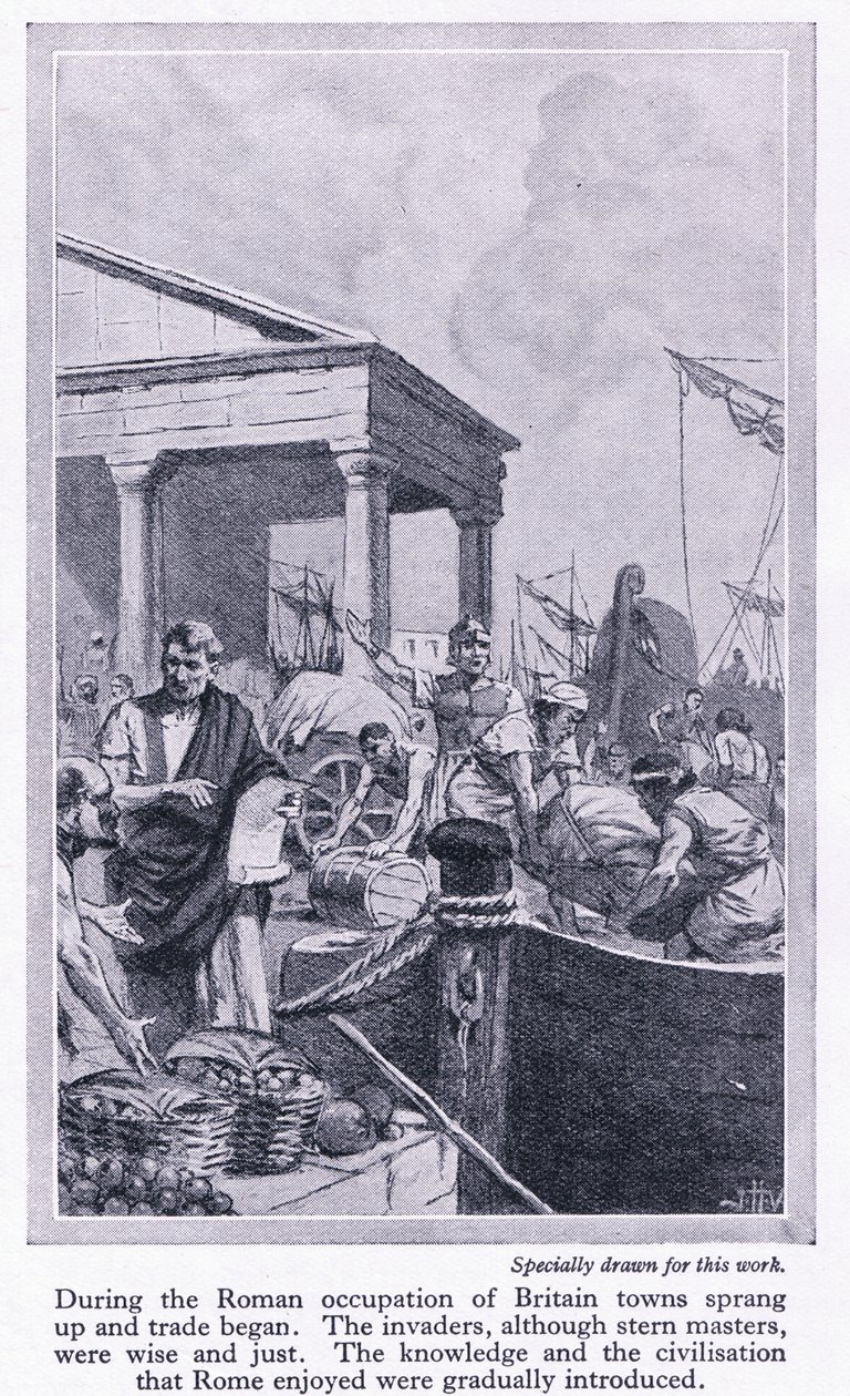 Under romersk besættelse: Storbritanniens byer opstod og handel begyndte, ca. 1950 af John Harris Valda