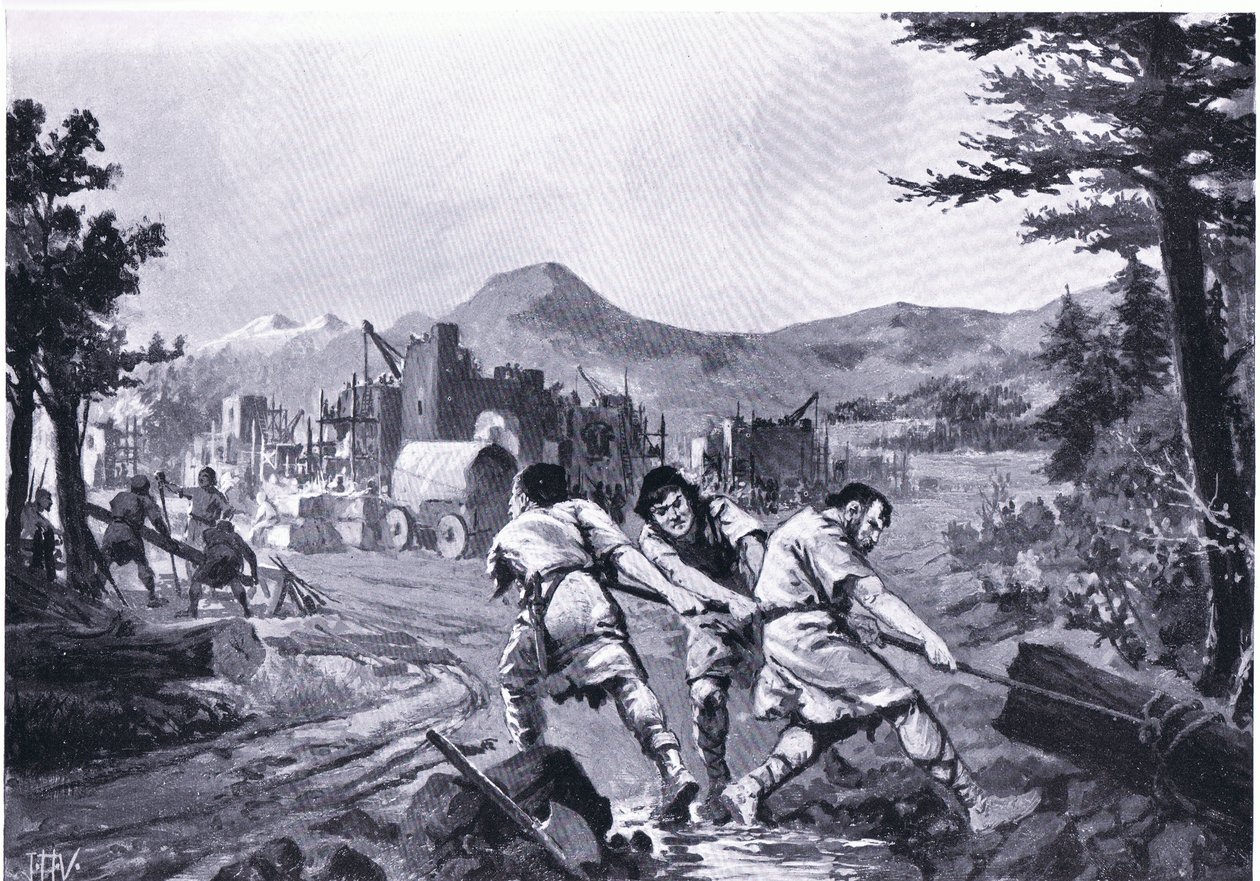 Wallachiske bjergmænd grundlagde en by i det niende århundrede, fra Hutchinsons History of the Nations af John Harris Valda