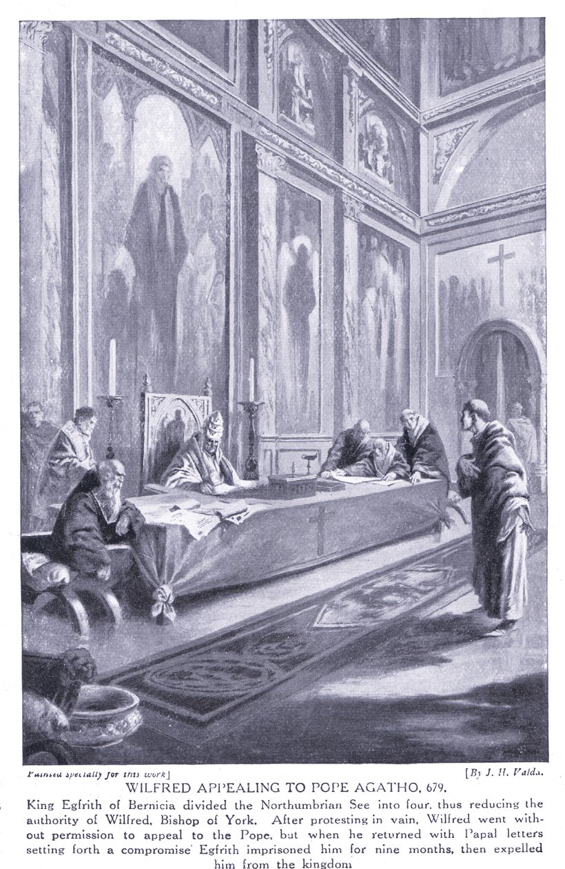 Wilfred appellerer til pave Agatho AD679, 1920