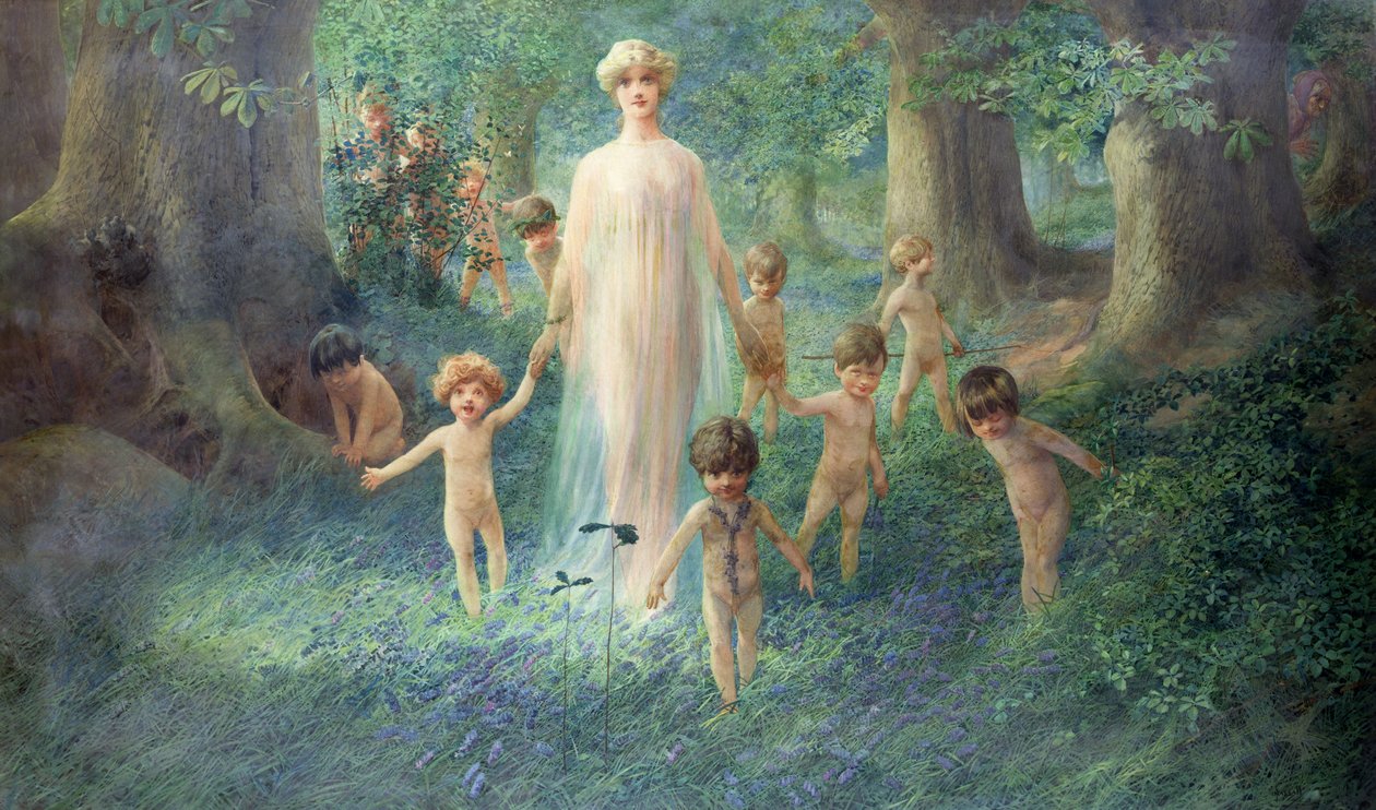 Fairy Wood (akvarel på papir) af John Hassall