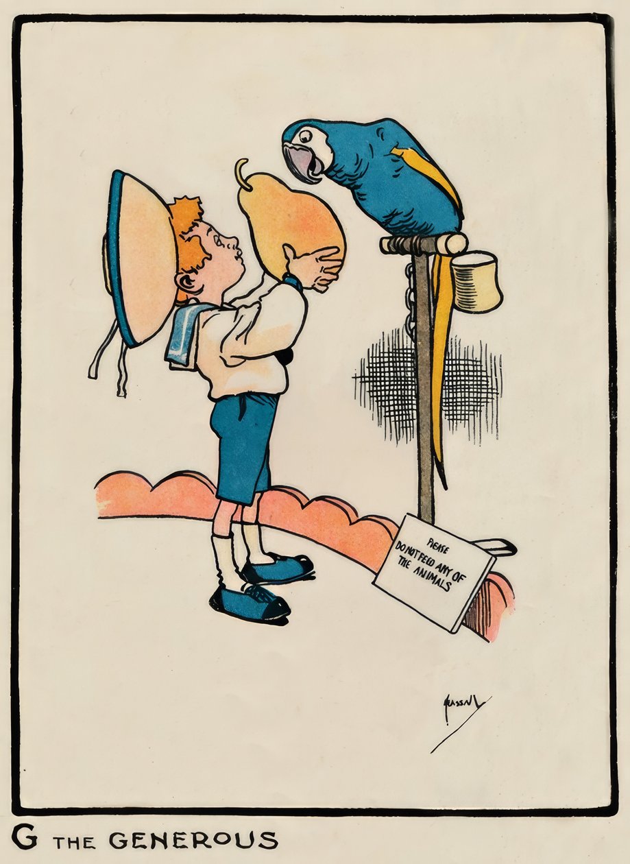 G den generøse / J. Hassall / Zeichnung, 1903 af John Hassall