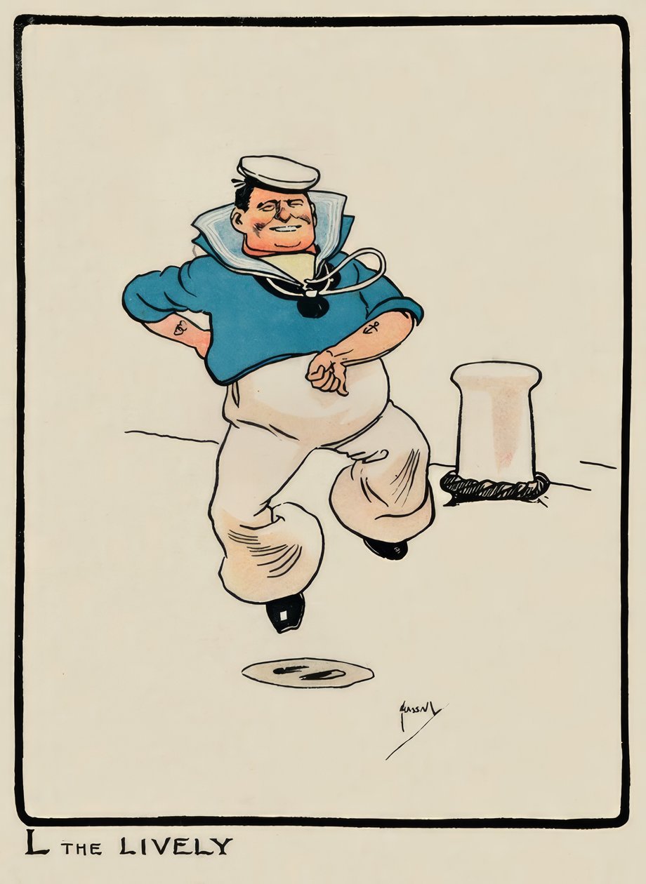 L den livlige / J. Hassall / Zeichnung, 1903 af John Hassall