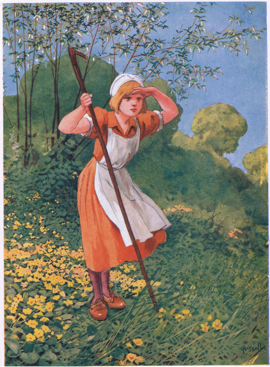 Lille Bo Peep (litho) af John Hassall
