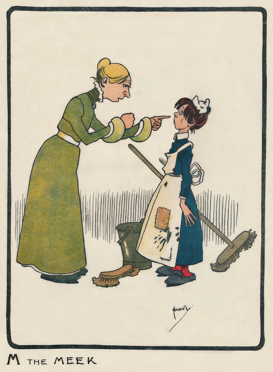 M den sagtmodige / J. Hassall / Zeichnung, 1903 af John Hassall