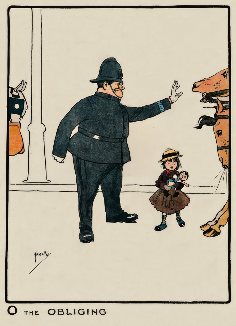 O den forpligtende / J. Hassall / tegning, 1903 af John Hassall