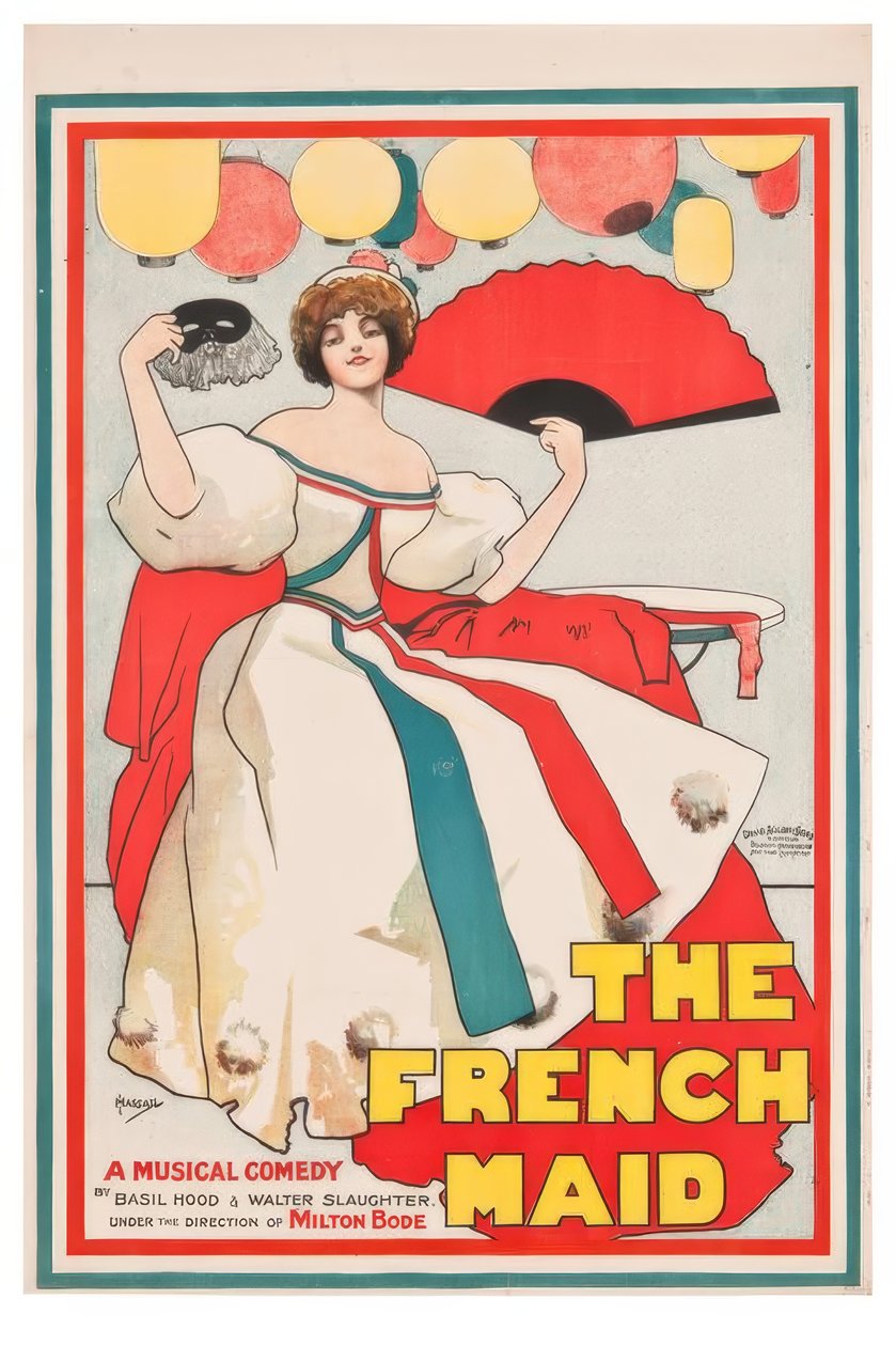 "Den franske stuepige" / J. Hassall / Plakat, 1896 af John Hassall