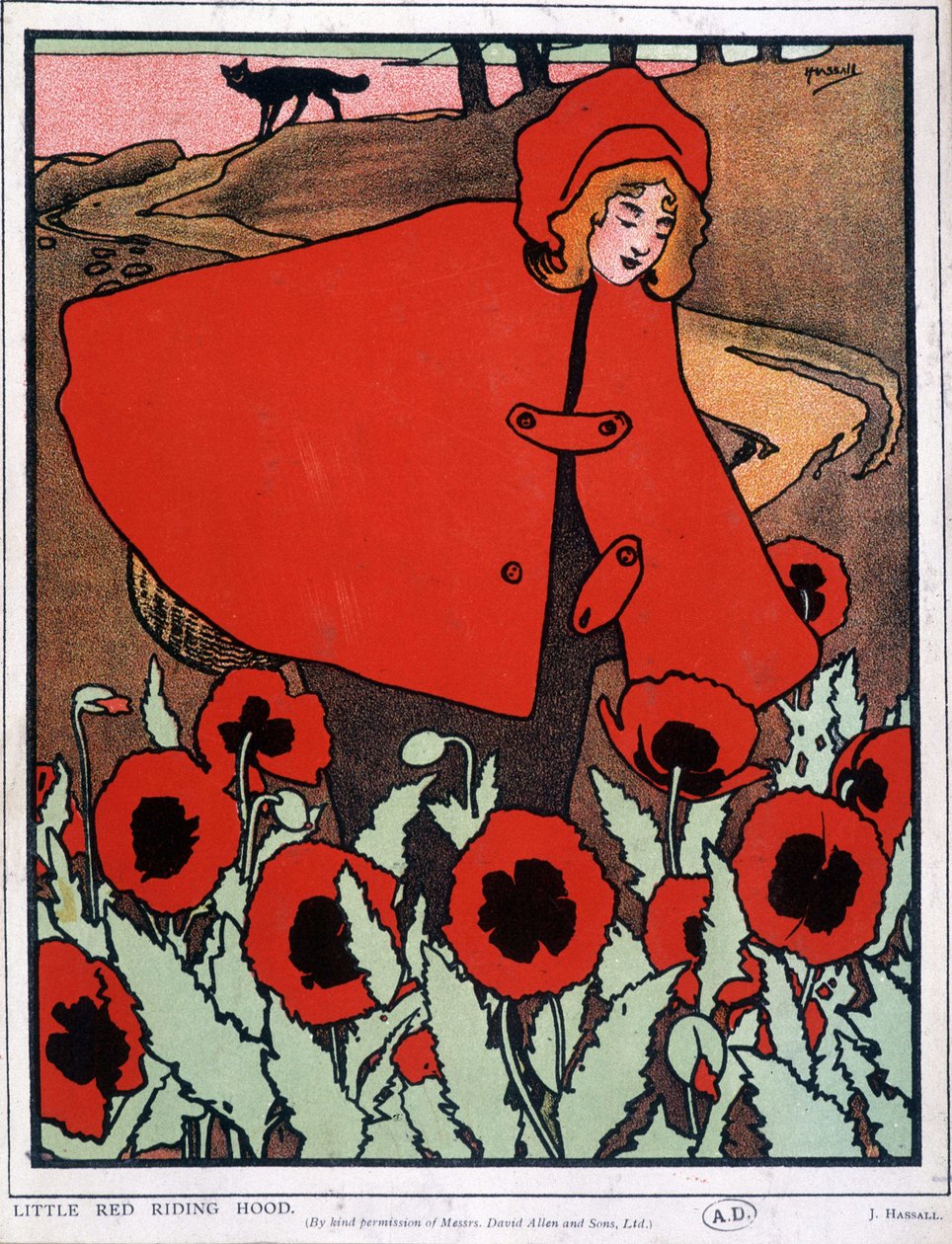 Den Lille Rødhætte - Plakat, af John Hassall v.1930 af John Hassall