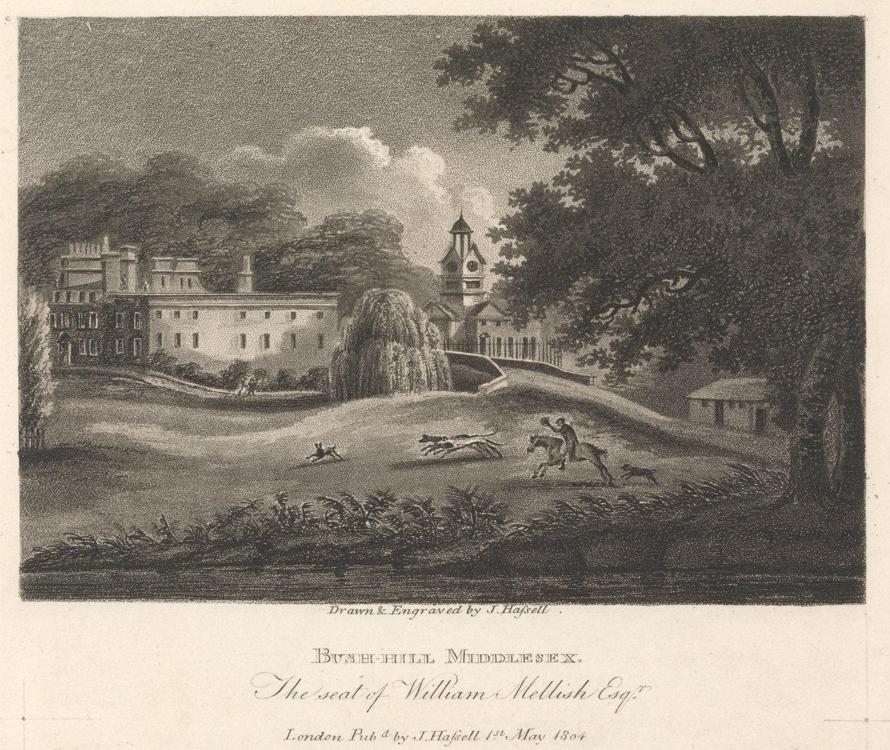 Bushhill, Middlesex, Ydre Forstad - Nord af John Hassell