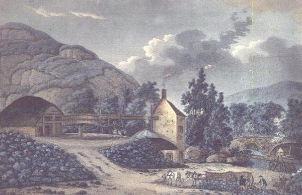 Coal Works - en udsigt nær Neath i Glamorganshire, South Wales af John Hassell