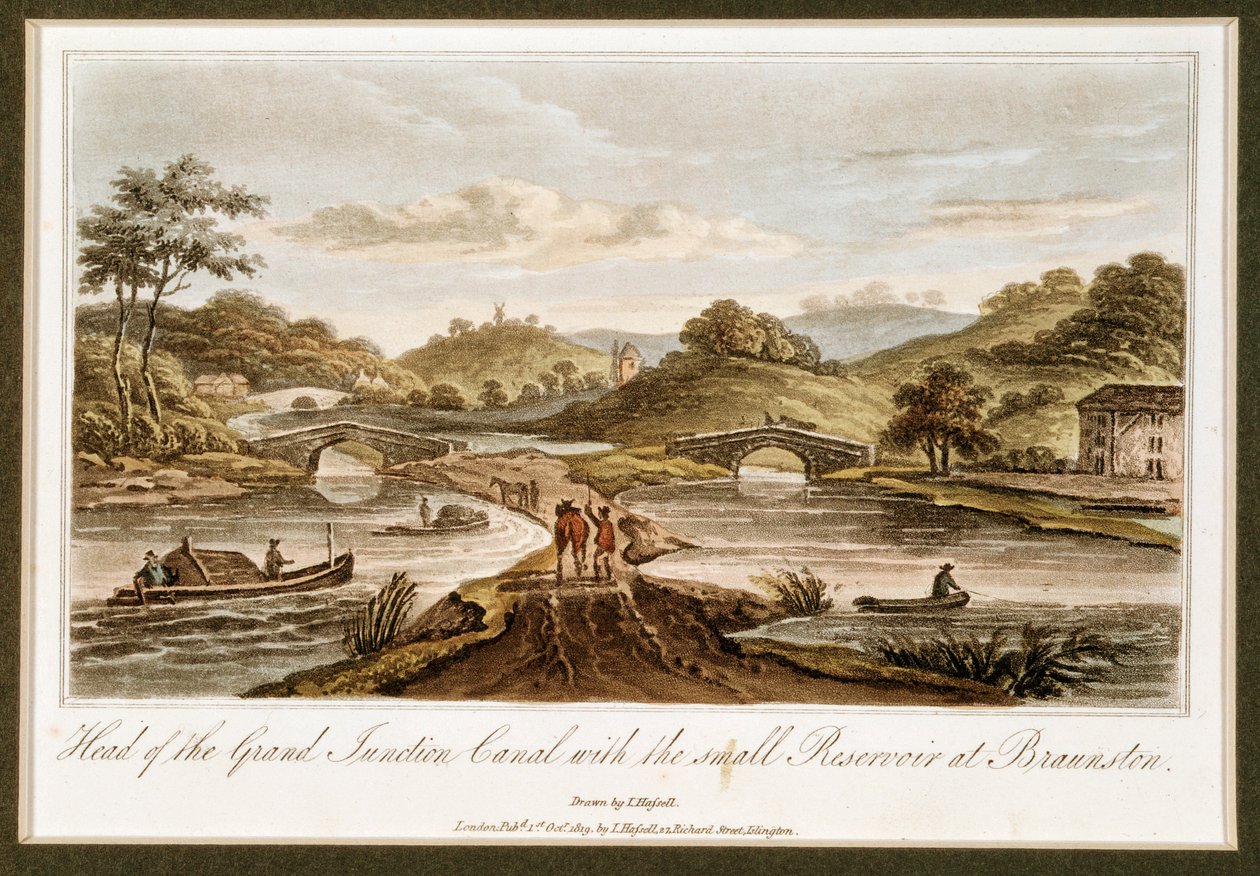 Grand Junction Canal, Braunston, Northamptonshire, 1819 af John Hassell