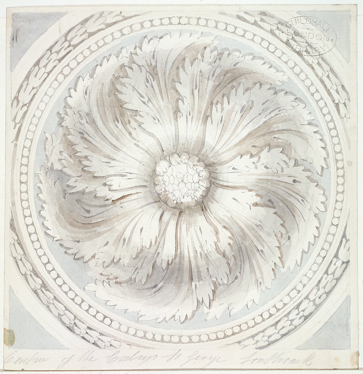 Surround fra loftet på St George the Martyr, Southwark, London, 1831 af John Hassell