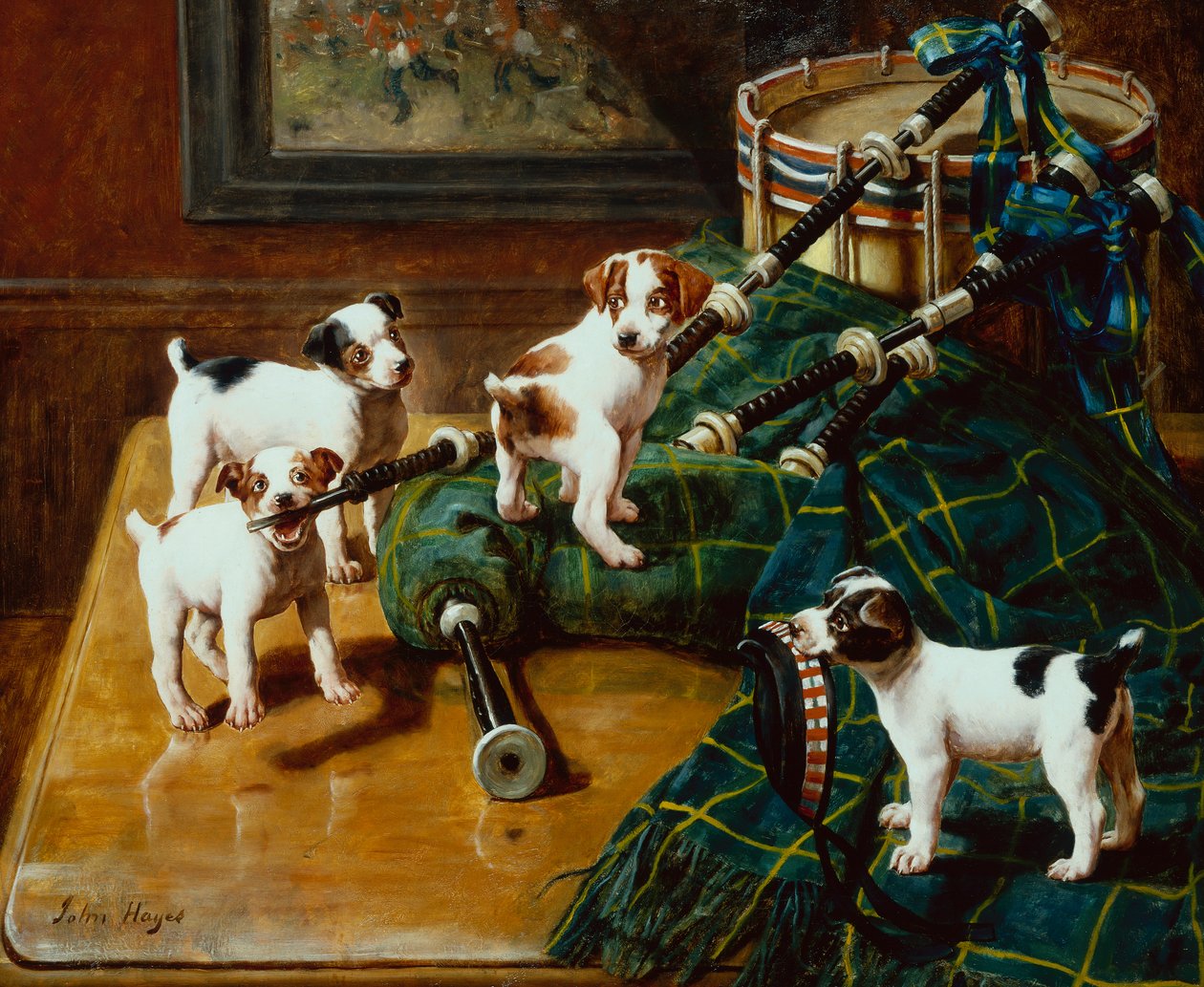 He Who Pays the Piper Calls the Tune (olie på lærred) af John Hayes