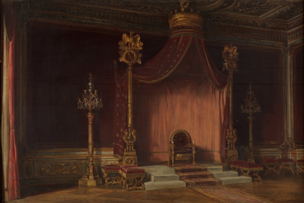 Napoleons trone, slottet i Fontainebleau, 1888 af John Haynes Williams