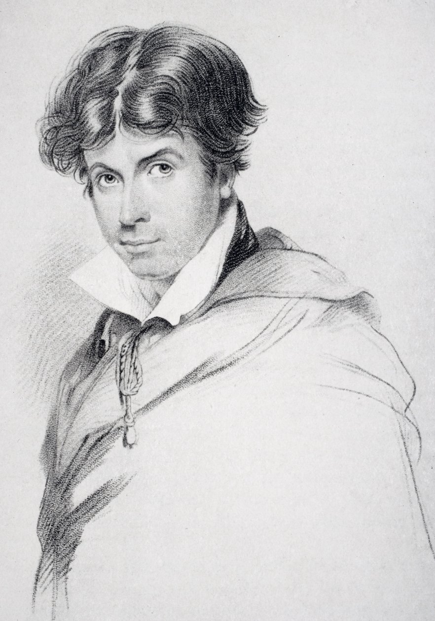 James Henry Leigh Hunt (1784-1859) 44 år, indgraveret af Henri Meyer (1844-99) fra 