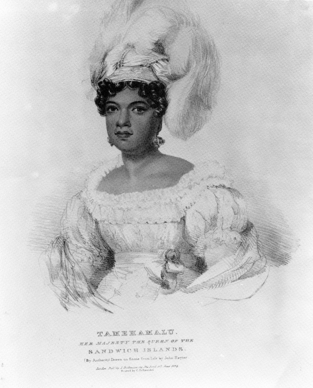 Tamehamalu, Hendes Majestæt Dronningen af Sandwichøerne, 1824 af John Hayter