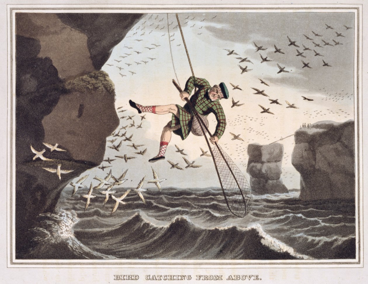 Bird Catching from Above, graveret af Matthew Dubourg (fl.1785-1820), udgivet af Edward Orme, 1813 af John Heaviside Clark