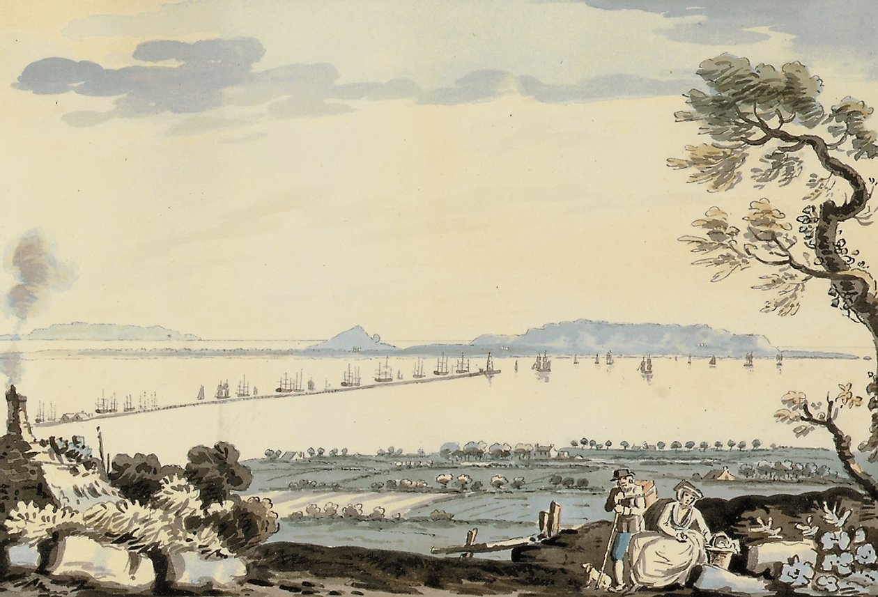 Udsigt over Dublin-bugten og havnen, Hill of Howth af John Henry Campbell